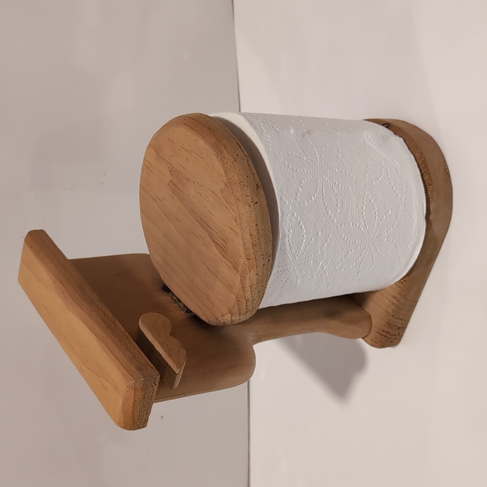 Rustic Wooden Toilet Paper Holder